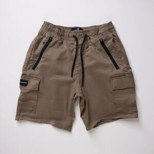 Hollister Men’s Advanced Stretch Jogger Cargo Shorts Brown – Size XS